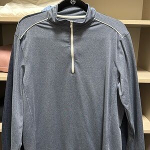 Johnnie-O Blueish Grey Quarter Zip Pullover